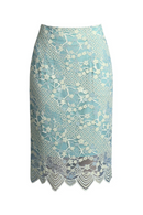 Skirt Women Elegant Pencil Skirts Prairie Chic Mesh Embroidery Lace Skirt