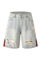 Jean Shorts for Men Streetwear Denim Short Pants Retro Shorts