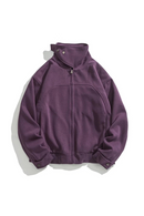 Embroidery Motorcycle Jacket Mens Autumn Winter High Street Loose Stand collar Outerwear Men