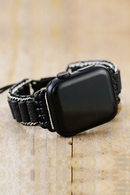 Men Natural Lava Stone Watch Strap 38mm/45mm Healing Beaded Band Bracelet For Iwatch Series 1-7 Accessories