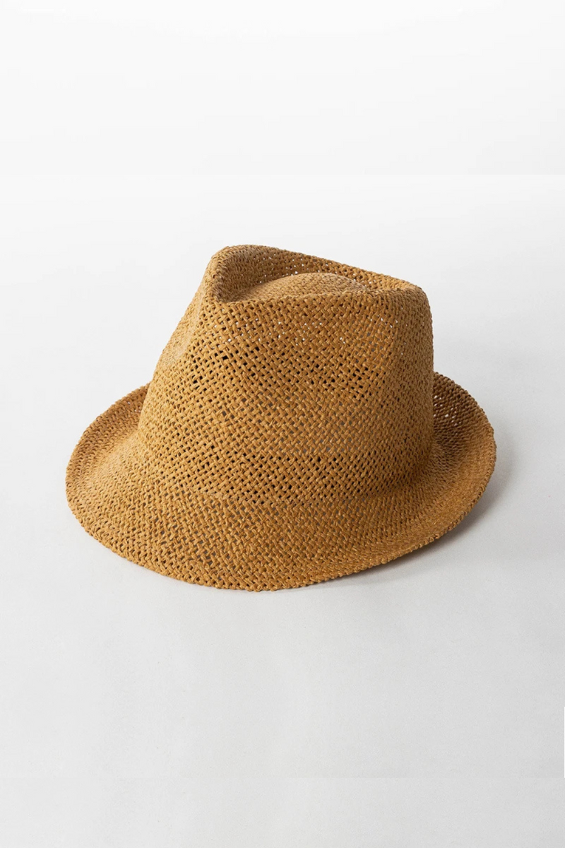 Outdoor Concave Top Short Hat Eaves Jazz Fedora Hollow Weaving Hat Leisure Sunshade Simple Sun Hat