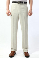 Men Summer Linen Pants beige Straight Loose Formal trousers men