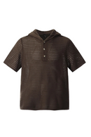 Knitted Hooded Sweater Men Hollow Out Summer Thin High Loose Tops Men