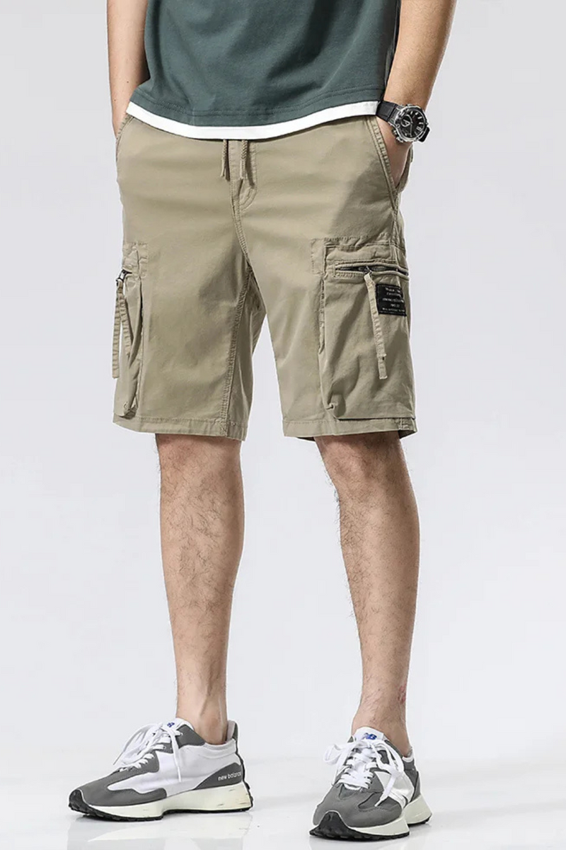 Summer Cargo Shorts Men Streetwear Short Male Straight Cotton Casual Shorts
