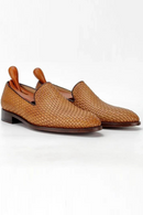 handmade loafer woven knitted leather sole shoes for men social shoe male classic shoes men elegant mens loafer