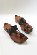 Genuine Leather pure handmade Zen Art retro Slipper Women Slipper