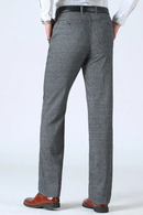 Summer Men Casual High-waisted Straight Trousers Suit Pants