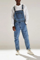 Male Streetwear Men'S Denim Jeans Overall Jumpsuit For Mens