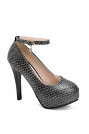 Summer Punk Women Pumps Round Toe Strange Heels 3.5cm Platform Ankle Strap Buckle