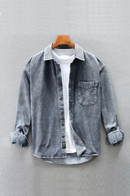 Spring Autumn Men Shirts Retro Washed Casual Denim Shirt Men Vintage Designer Leisure Shirts