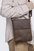 Genuine Leather Messenger Bag for Men Leather Shoulder Bag Small Travel Handbag  Male Pad Sling Bag