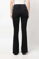 Women high waisted Jeans slim versatile elastic Flared denim pants