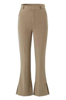 Women's Slit Bell-Bottomed Pants Stylish Simply Spring Zipper High-waisted Slim-Fit Trousers Female