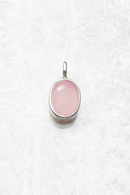 Pendants Pink Oval Opal Stone Winter Jewelry Europe 925 Sterling Silver Accessories Gift For Women
