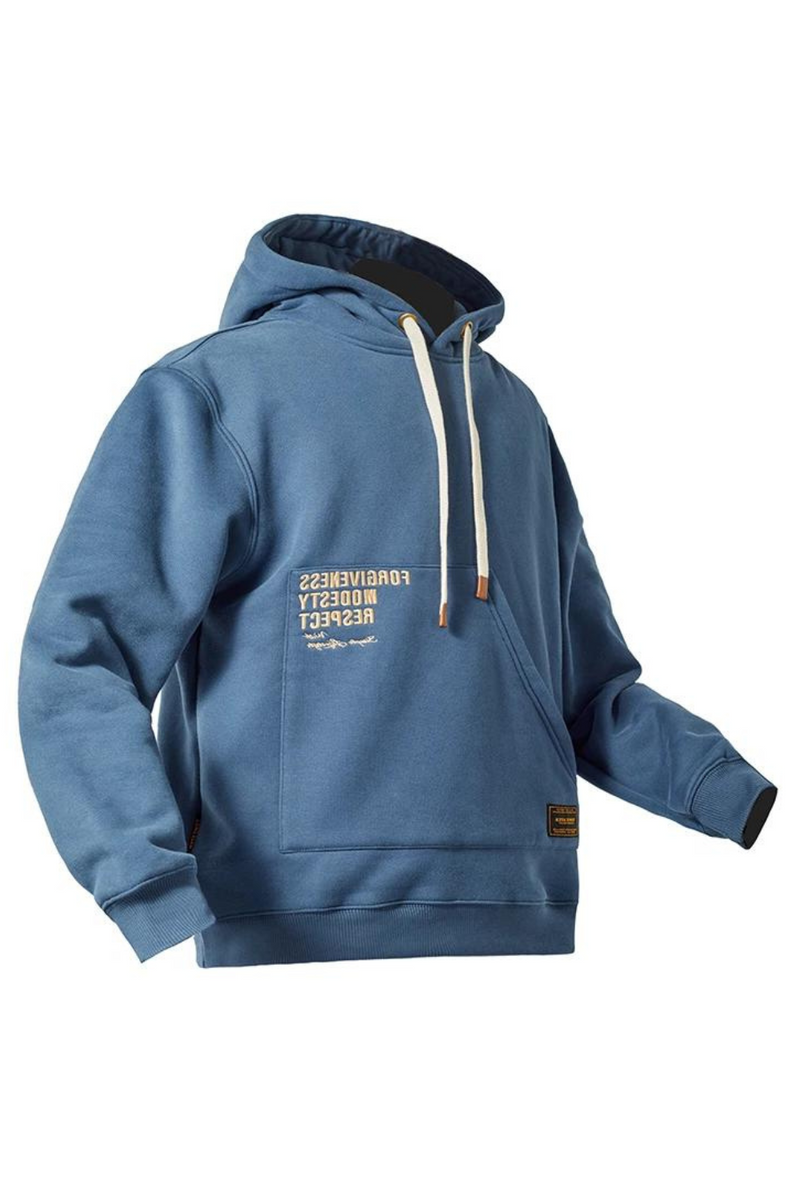 Heavyweight Men's Hooded Sweatshirt with Fleece Lining for Autumn and Winter