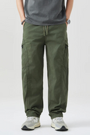 Spring Summer Thin Casual Pant Men Retro Loose Cargo Pants Trousers