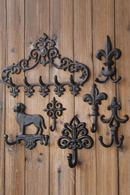 Retro Cast Iron Hooks Outdoor Creative Decoration Clothes Hooks for Courtyard Gardens Wall Clothes Key Hooks