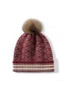 Cashmere Jacquard Knit Thick Beanies Bobble Hat Autumn Winter Warm Wool Christmas Present