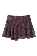 Women Metallic Line Mini Skirt Layered Decoration Spring Summer Casual Women Wear
