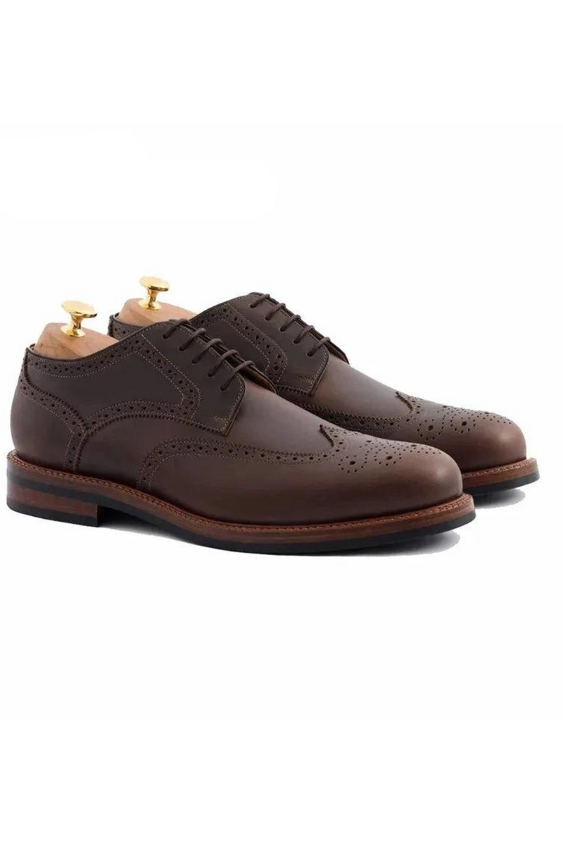 Derby Brogue Style Dress Party Formal Shoes Original Business Designer Genuine Leather Best Handmade Shoes for Man