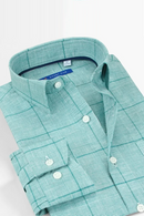 Plaid Linen Shirt Casual Men Shirts Clothing Summer