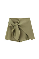 Summer women knot decoration skirt pants