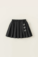 Spring Summer Children Skirts Girls Embroidery Pleated Skirt Casual Bottoms Toddler Wear For Kids Clothing