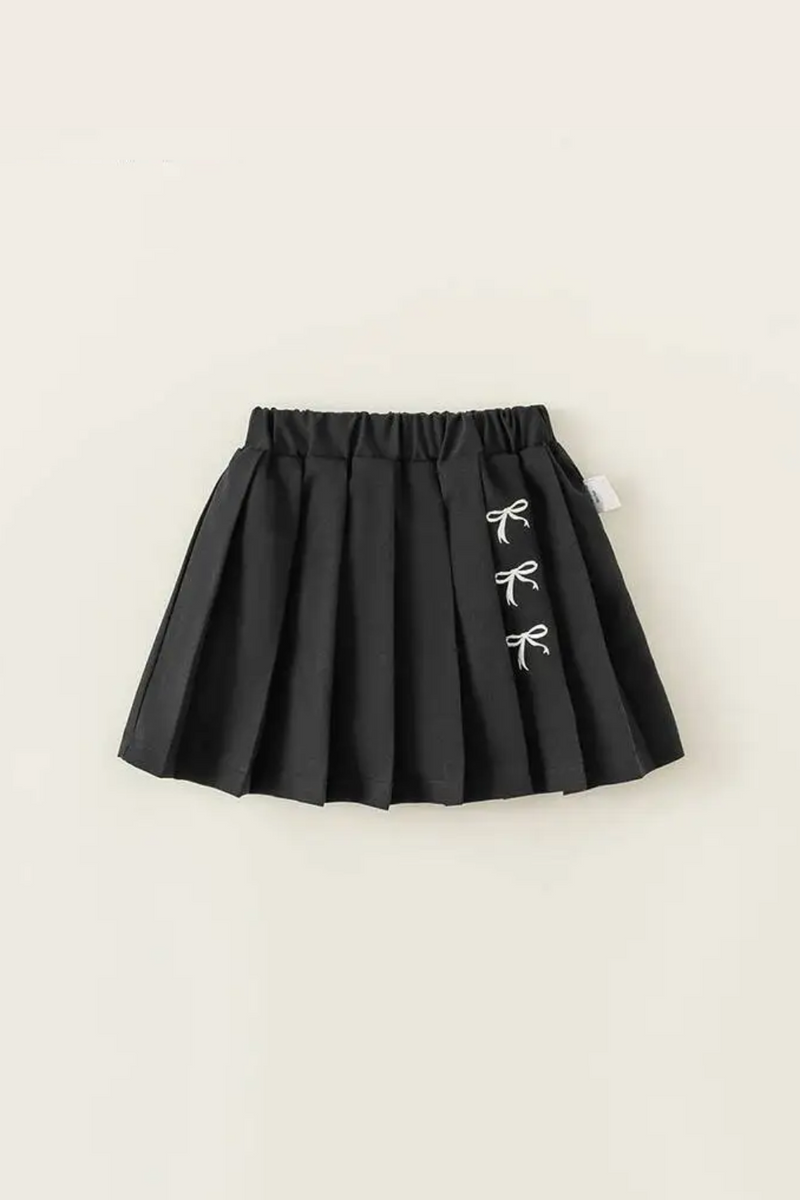 Spring Summer Children Skirts Girls Embroidery Pleated Skirt Casual Bottoms Toddler Wear For Kids Clothing