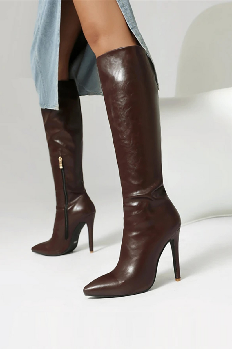 Women's Knee High Boots Winter Shoes  Heeled Long Boot Ladies Footwear