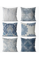 Free Shipping retro flower blue square throw pillow cushion cover home decore