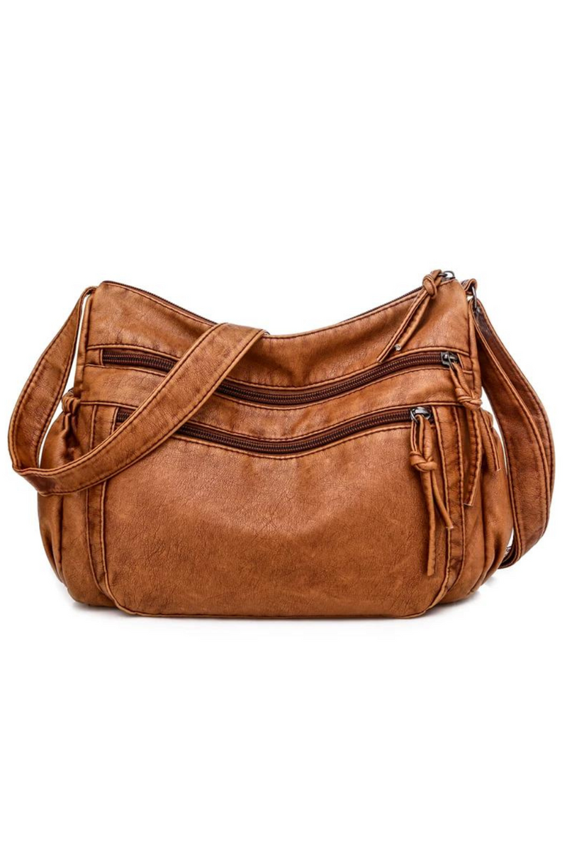 Women Shoulder Bag Leather Crossbody Bag Soft Women Purse Multi-pockets Messenger Bag Designer Flap Bag Lady Handbag