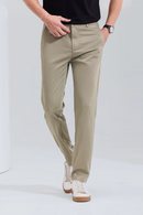 Spring Summer Men's Solid Trousers Men Loose Straight Casual Pants