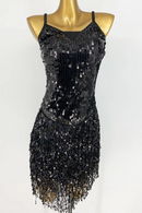 Latin Skirt Women Black Shining Skirt Adult Standard Dress