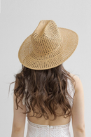Summer Hand Woven Hollow Paper Grass Sun Hat Rope Grass Hat Outdoor Beach