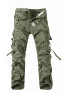 Military Tactical Pants Men Cotton Multi-pocket Loose Washed Wear Resistant Trousers Casual Straight Cargo Pants