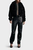 Women Leather Slim Pants Ladies Casual Stretch Trousers