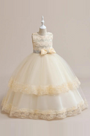 Flower Girls White Bridesmaid Dresses For Wedding Prom Gown Elegant Kids Girl Birthday Princess Dress Children Formal Party Gown