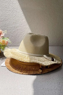 Woven Jazz Women Summer Outdoor Travel Shade Beach Denim Hat For Men