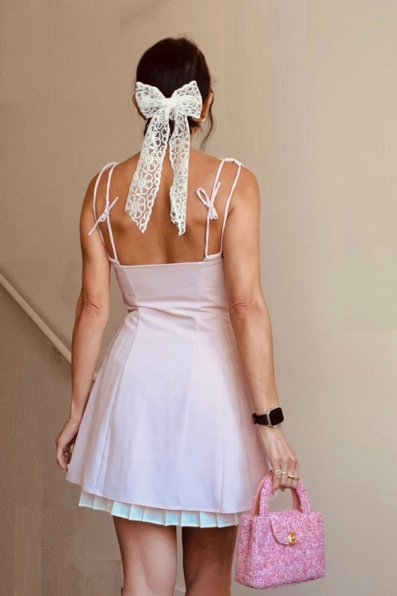 Summer Evening Dresses Party Dresses Girls Bow Suspender Dress Slim Sexy Mini Dress Women