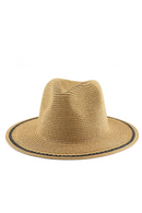 Vacation Beach Trip Striped Hollow Woven Flat Edge Straw Women Summer Sun Shading Couple Hat