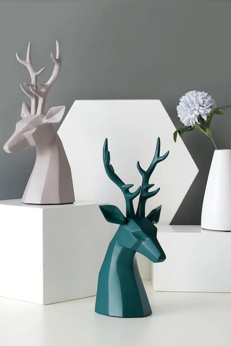 Nordic Home Art Ornaments Animal Figurines Creative Lucky Deer Porch Wine Cabinet Decor