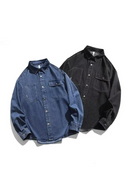 Denim shirt for men spring loose and high-end long sleeved work shirt