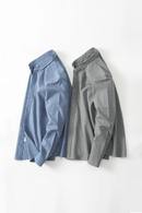 Cotton Checkered Men Shirt Long Sleeve Breathable Tops