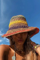 Girl Sun Hat Wide Brim Floppy Summer Hats For Women Beach Panama Straw Dome Bucket Hat Femme Shade Hat