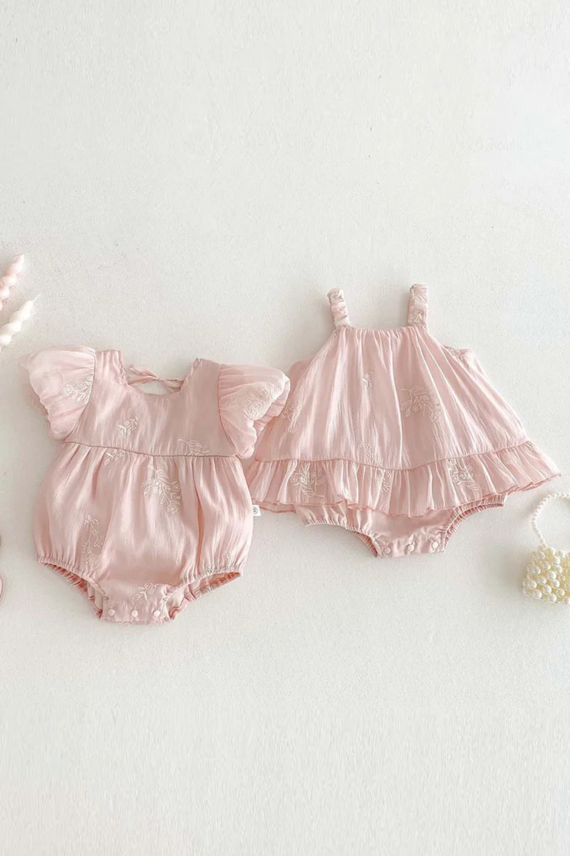 Summer 0-24M Children Clothes Baby Girls Romper Embroidery Toddler Baby Girls Jumpsuit