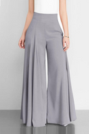Women High Waist Wide Leg Pants Summer Solid Female Elegant Flare Trousers