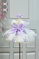 Toddler Flower Baptism Baby Girls Dress Elegant Bow Birthday Princess Baby Dress Wedding Bridesmaids