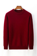 Wool Men Smart Casual Knit Pullovers Autumn and Winter Thicken Warm Men Solid Knitted Sweater