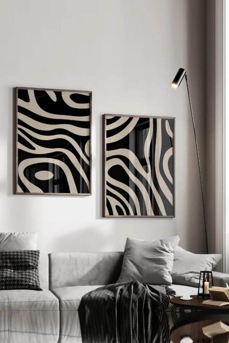 Minimalist Line Abstract Pattern Geometric Art Poster  Wall Prints Picture for Living Room Home Decor