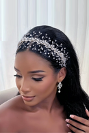 Bridal Headband Shell Flower Hairband for Woman Wedding Hair Accessories Rhinestone Head Hoop Bride Headpiece